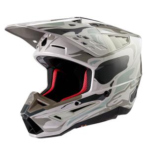 Alpinestars S-M5 Mineral grå-grøn camo motocrosshjelm