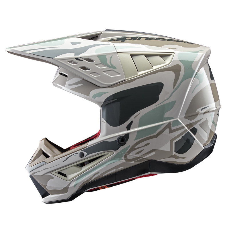 Alpinestars S-M5 Mineral grå-grøn camo motocrosshjelm