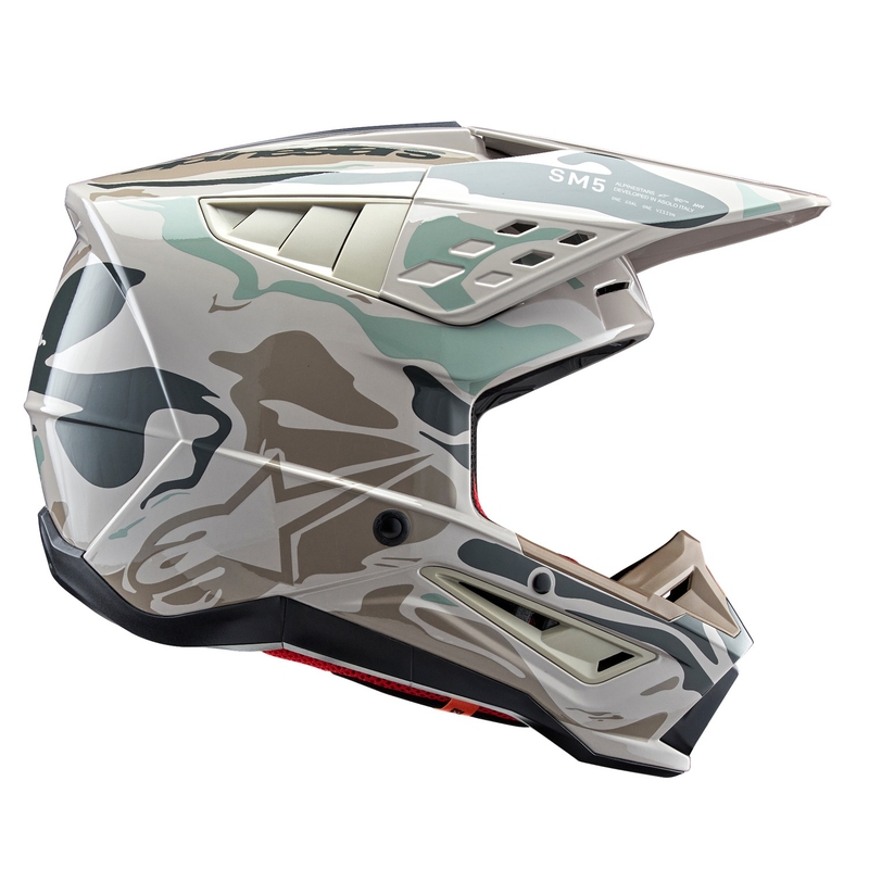 Alpinestars S-M5 Mineral grå-grøn camo motocrosshjelm