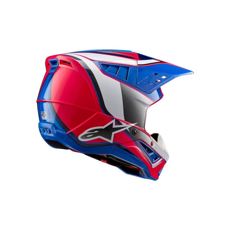 Alpinestars S-M5 Sail Motocross-hjelm hvid-rosa-blå