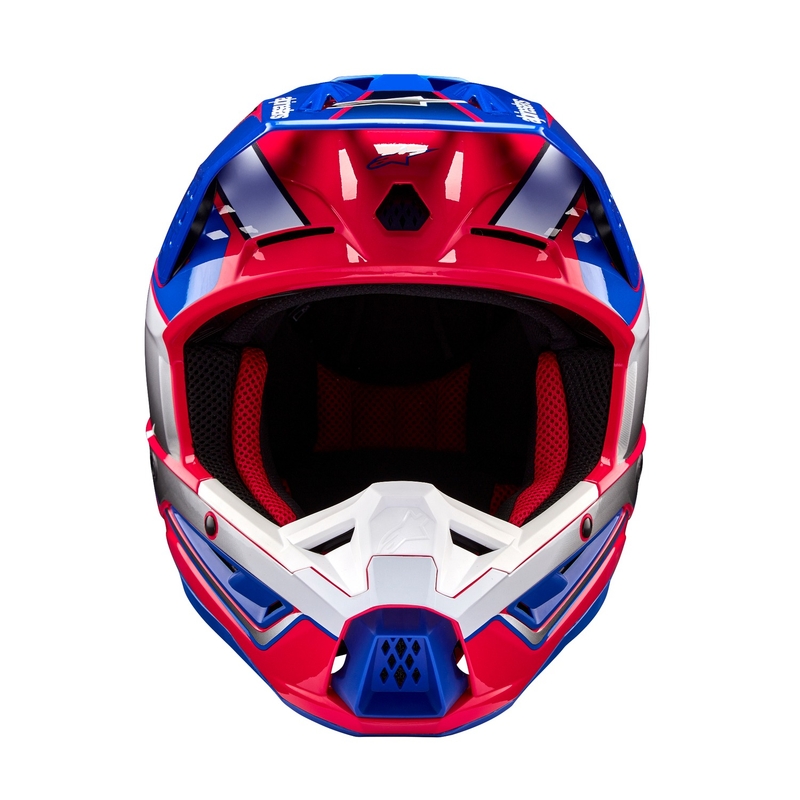 Alpinestars S-M5 Sail Motocross-hjelm hvid-rosa-blå