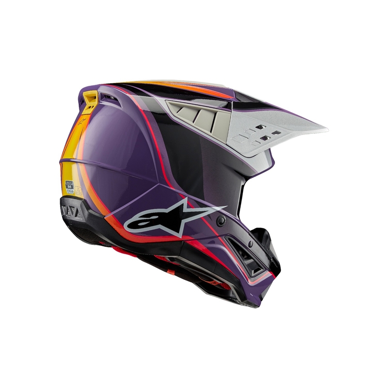 Alpinestars S-M5 Sail motocrosshjelm lilla-sort-sølv