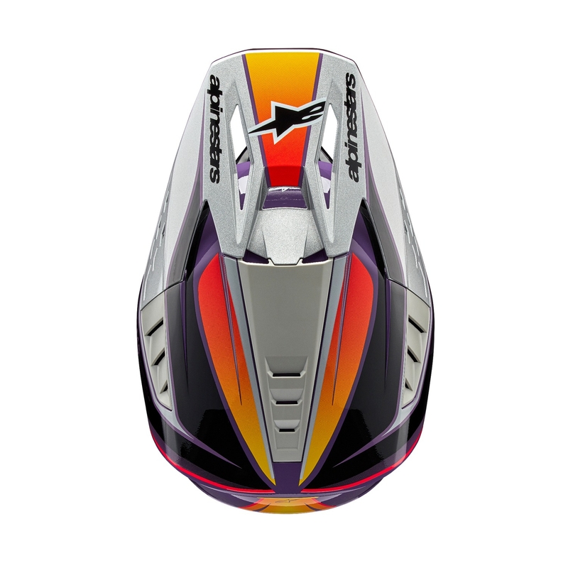 Alpinestars S-M5 Sail motocrosshjelm lilla-sort-sølv