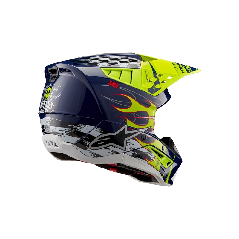 Alpinestars S-M5 Rash motocrosshjelm blå-fluogul