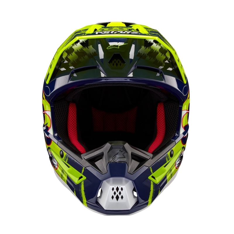 Alpinestars S-M5 Rash motocrosshjelm blå-fluogul