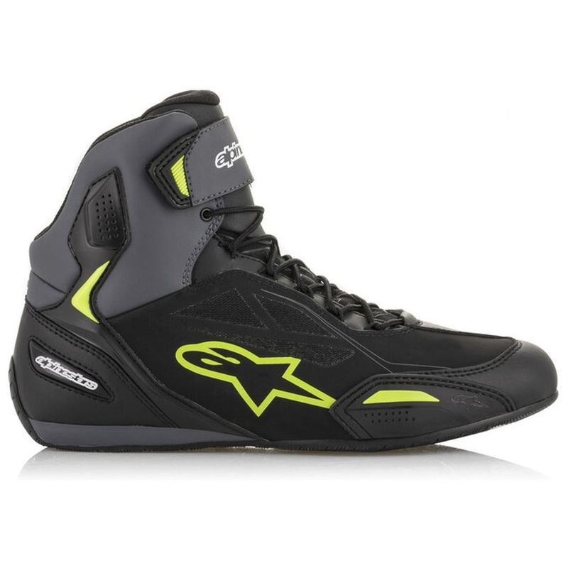 Alpinestars Faster-3 Drystar sort-grå-fluogule motorcykelstøvler