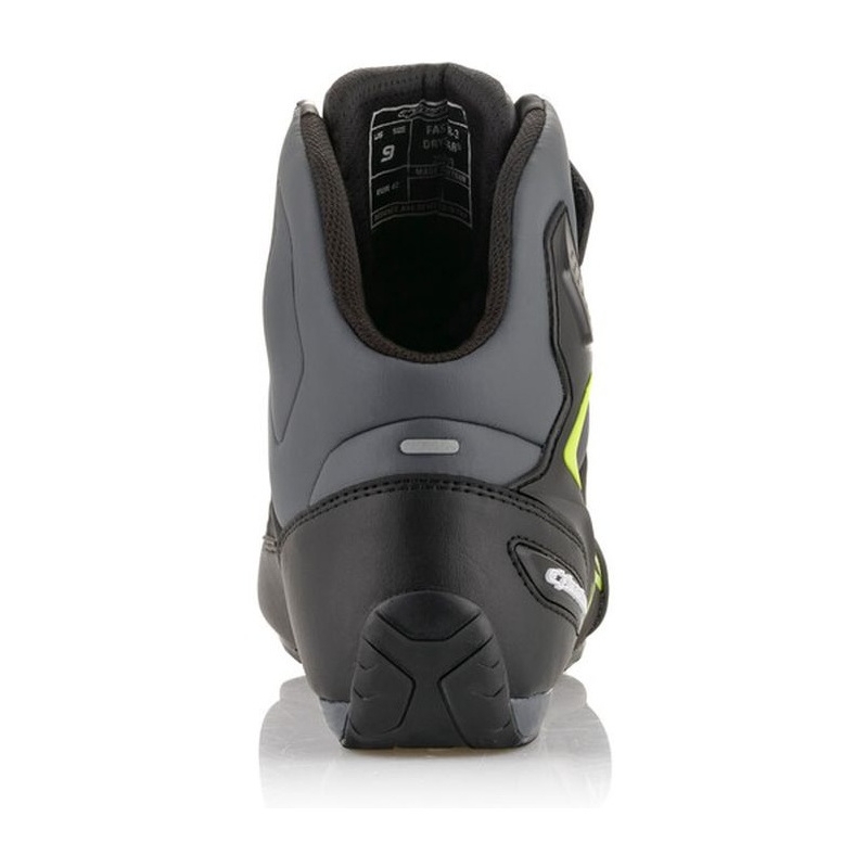 Alpinestars Faster-3 Drystar sort-grå-fluogule motorcykelstøvler
