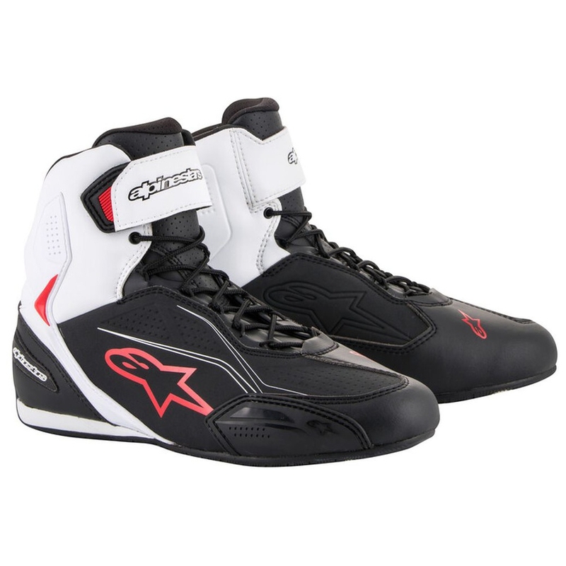 Alpinestars Faster-3 motorcykelstøvler i sort, hvid og rød