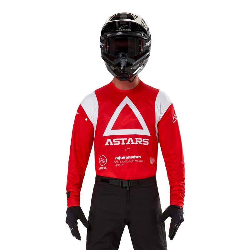 Alpinestars Techdura fluo red motocross-trøje