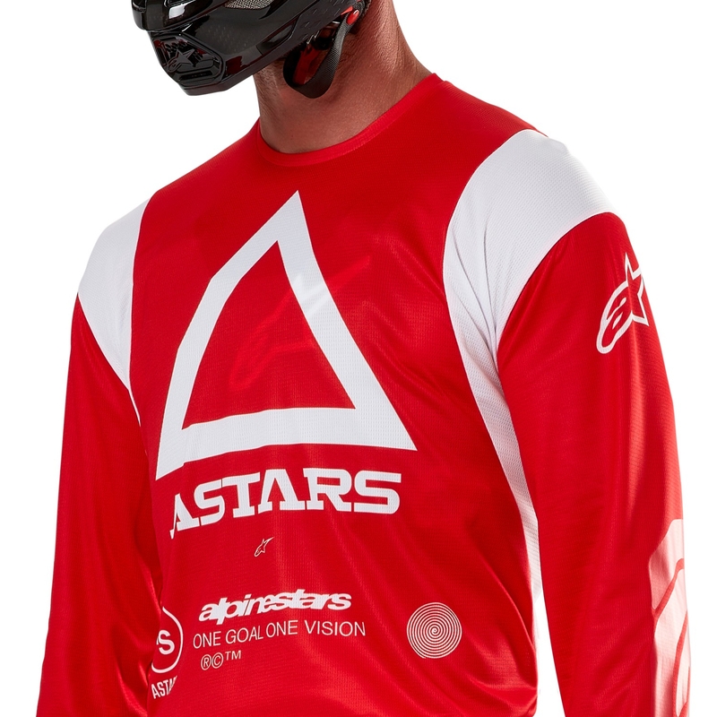Alpinestars Techdura fluo red motocross-trøje