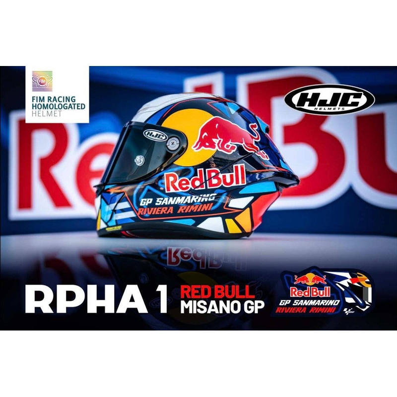 Integreret motorcykelhjelm HJC RPHA Redbull Misano GP MC21 multicolor