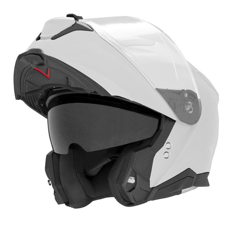 Flip-up motorcykelhjelm NOX N967 hvid