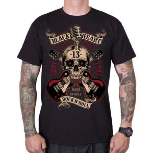 T-shirt Black Heart Rock N Roll sort