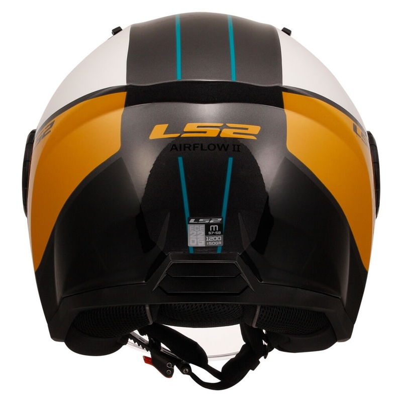 Åben motorcykelhjelm LS2 OF616 Airflow II Cover Glossy White-Brown