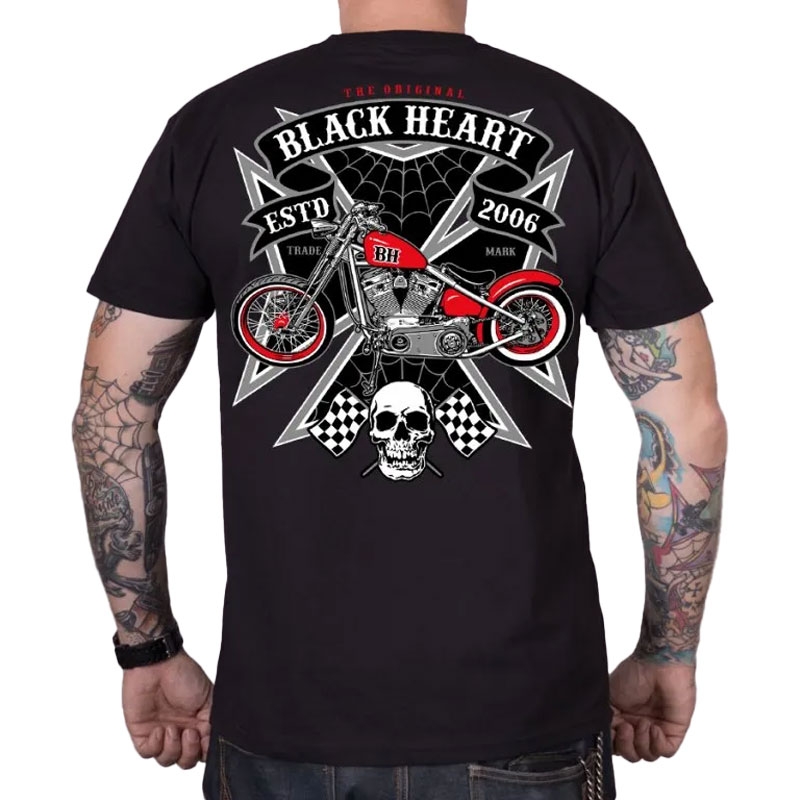 T-shirt Black Heart Rock Iron sort