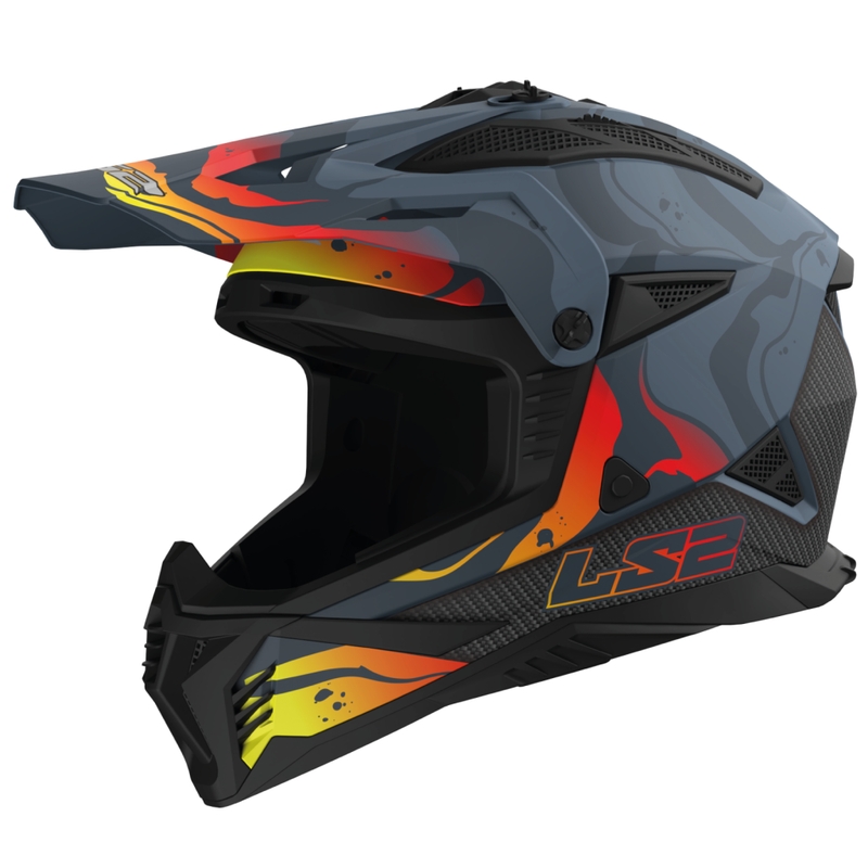 Motocrosshjelm LS2 MX708 Fast II Wash mørkegrå