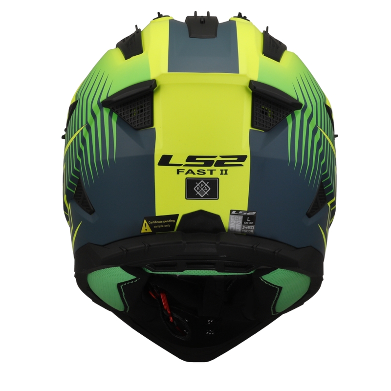 Motocrosshjelm LS2 MX708 Fast II Duck grøn-gul