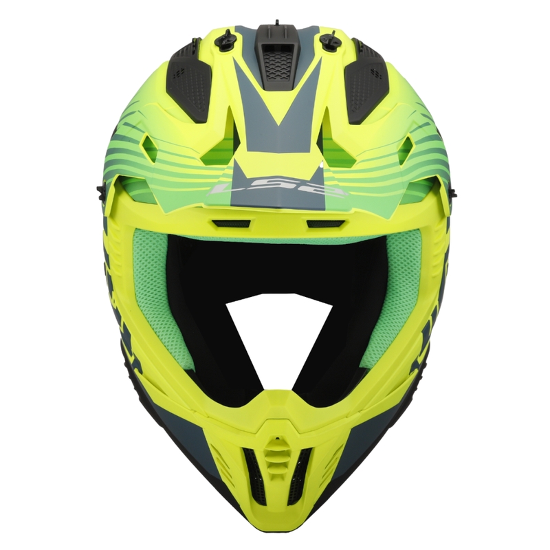 Motocrosshjelm LS2 MX708 Fast II Duck grøn-gul