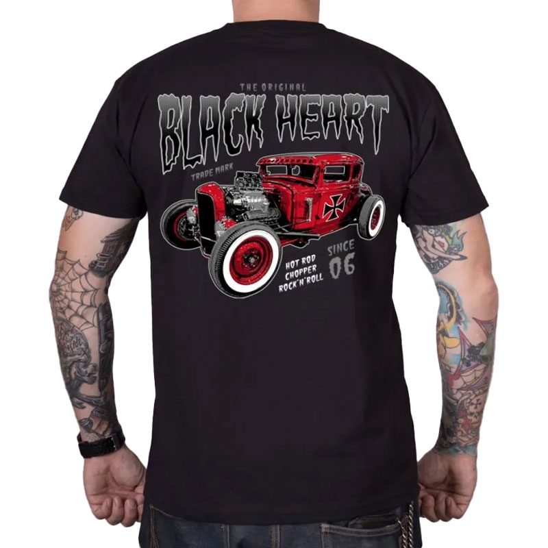 T-shirt Black Heart Red Baron sort