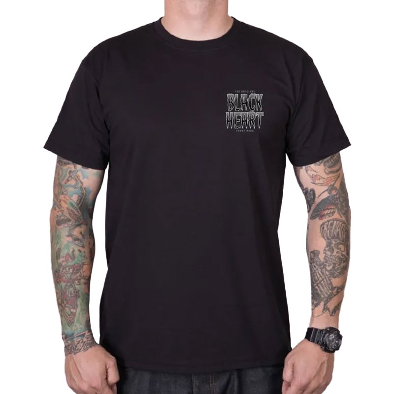 T-shirt Black Heart Red Baron sort