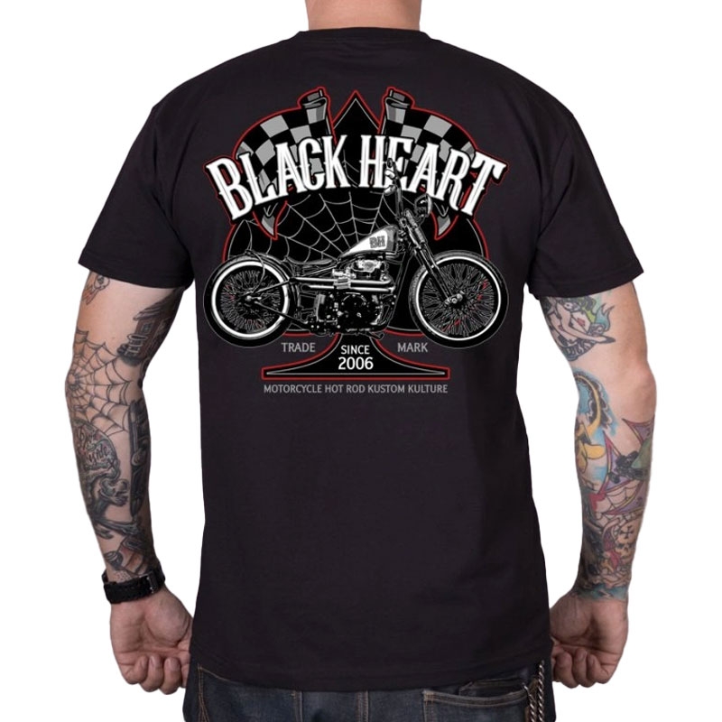T-shirt Black Heart Chopper Race sort