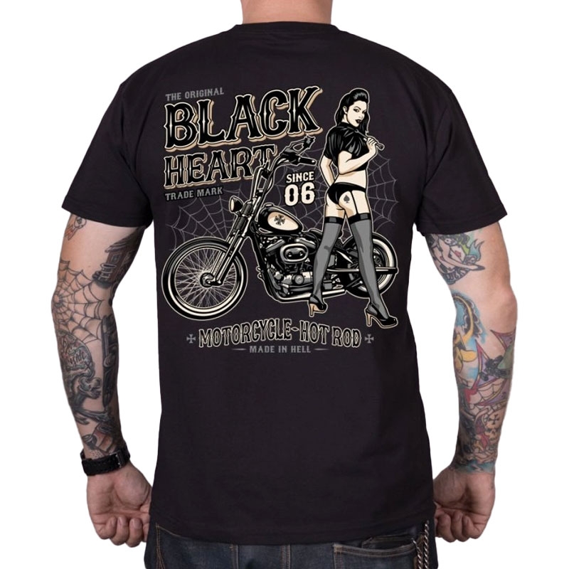 T-shirt Black Heart Chopper Pussy sort