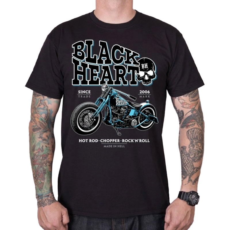 T-shirt Black Heart Blue Bobber sort