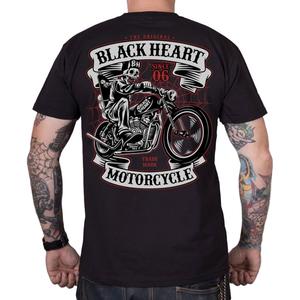 T-shirt Black Heart Skeleton Chopper sort