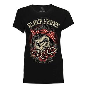 Dame-T-shirt Black Heart Allen sort
