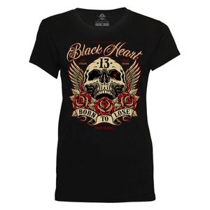 Black Heart Born To Lose T-shirt til kvinder sort