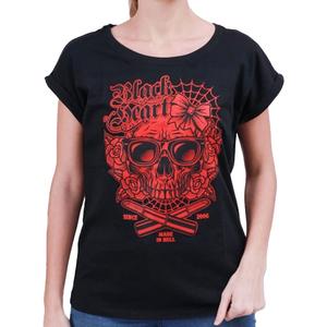 Dame-T-shirt Black Heart Dead Beauty Ext sort