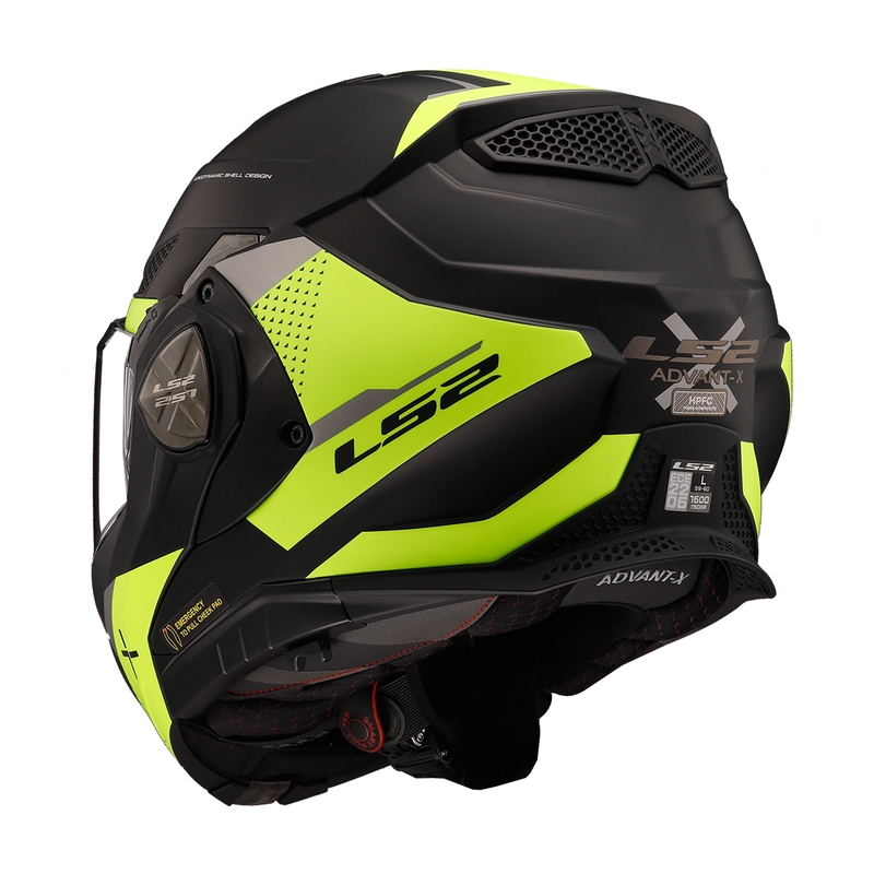 Flip-up motorcykelhjelm LS2 FF901 Advant X Oblivion sort-fluo gul