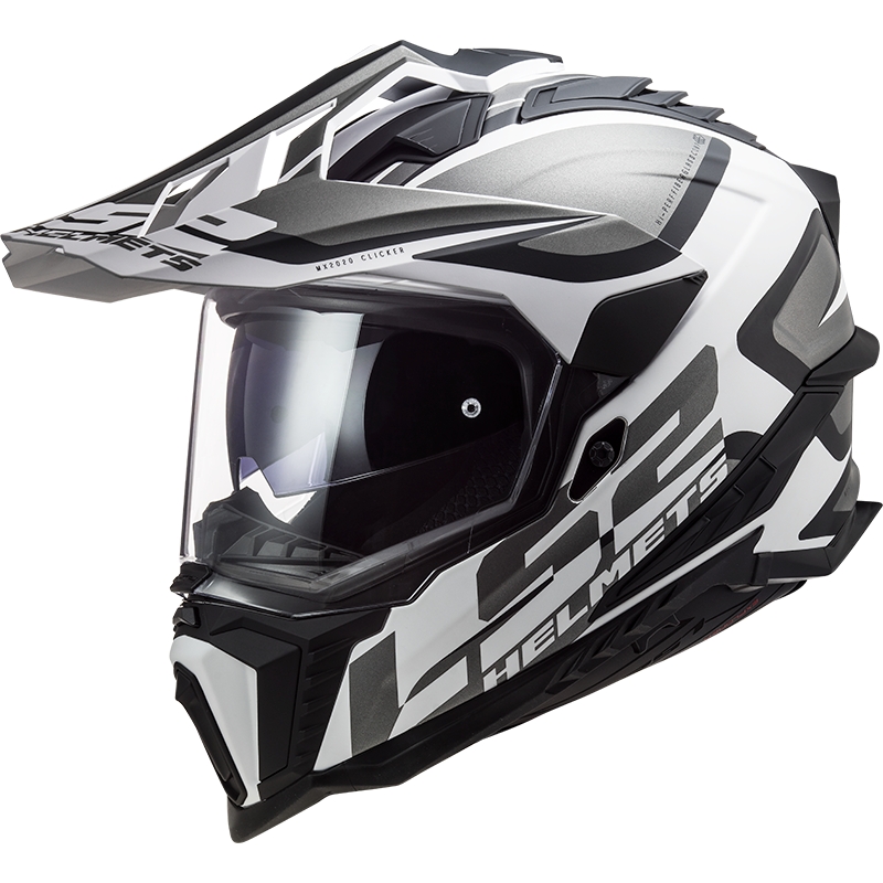Endurohjelm LS2 MX701 Explorer Alter mat sort og hvid