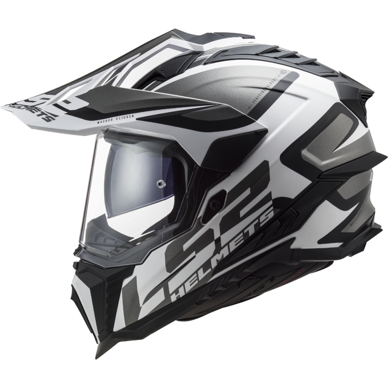 Endurohjelm LS2 MX701 Explorer Alter mat sort og hvid