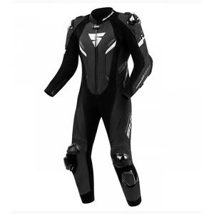 Shima Hyper-RS sort og hvid motorcykeloverall i læder