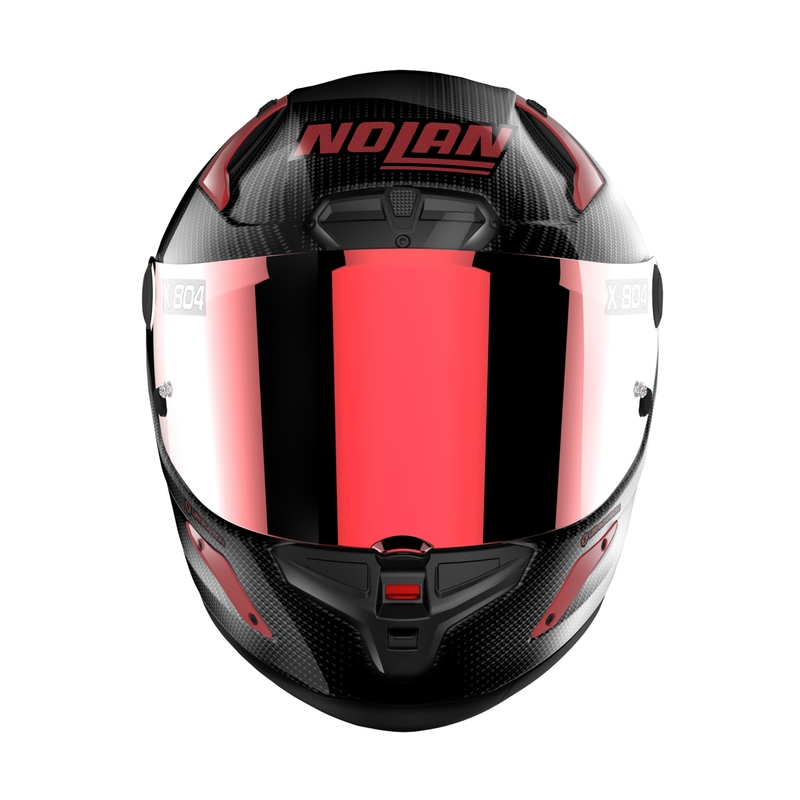 Nolan X-804 RS Ultra Carbon Iridium Edition Sort-Rød Integral Motorcykelhjelm