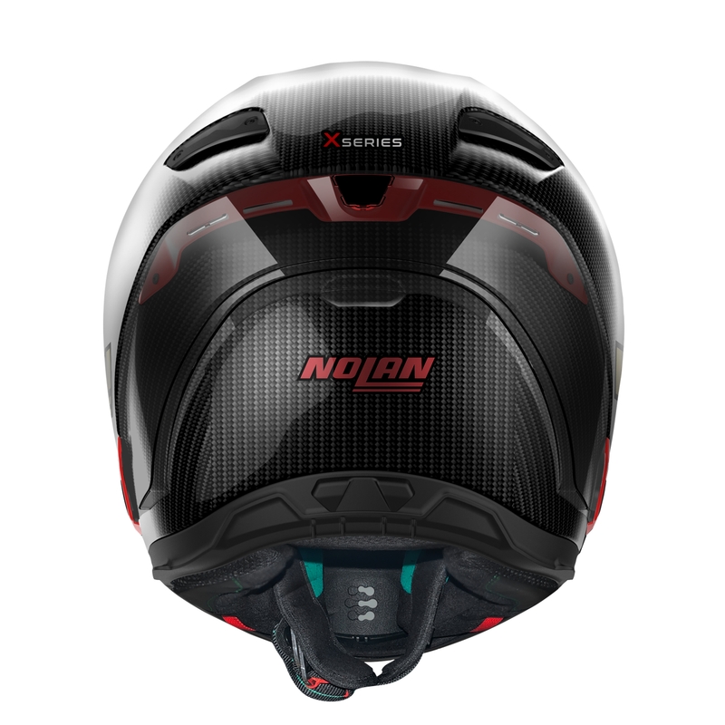 Nolan X-804 RS Ultra Carbon Iridium Edition Sort-Rød Integral Motorcykelhjelm