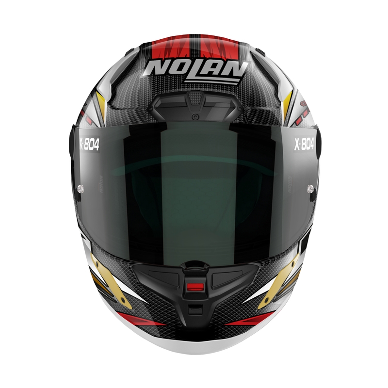 Nolan X-804 RS Ultra Carbon SBK integreret motorcykelhjelm sort-rød-guld