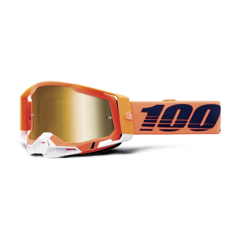 Motocrossbriller 100% RACECRAFT Koral guld plexi