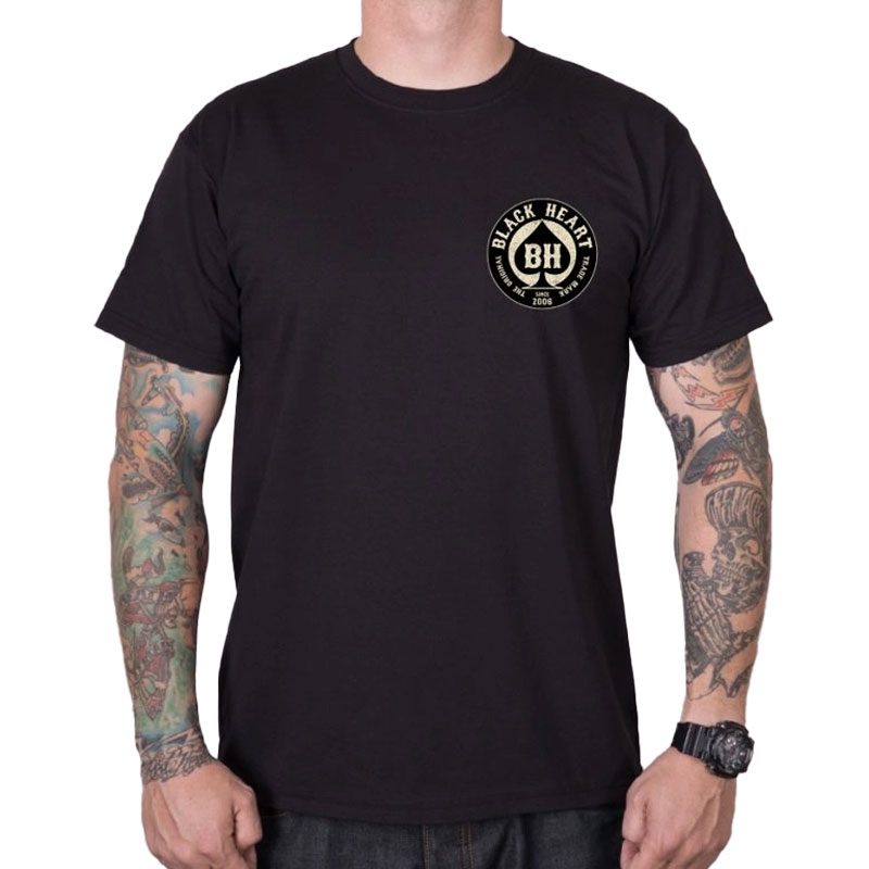 T-shirt Black Heart Chopper King sort