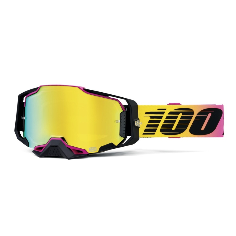 Motocross-briller 100% ARMEGA 91 guld plexi