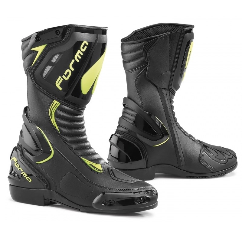 Forma Freccia sort-fluogule motorcykelstøvler