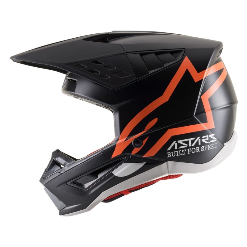 Motokrosová helma Alpinestars S-M5 Compass černo-fluo oranžová