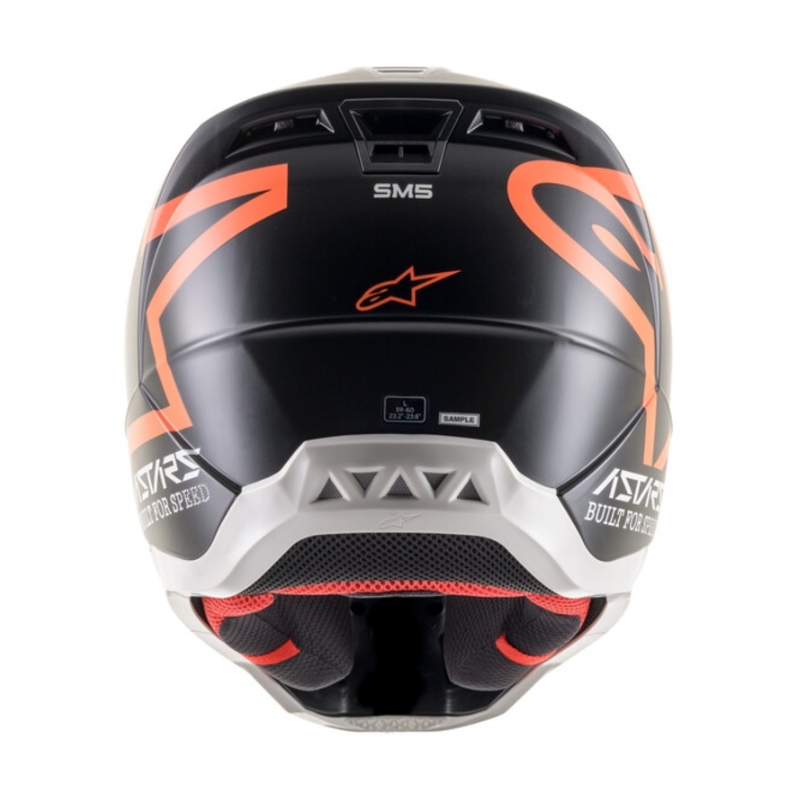Motokrosová helma Alpinestars S-M5 Compass černo-fluo oranžová