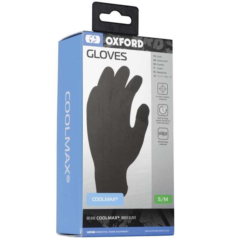 OXFORD Coolmax® handskeindlæg sort
