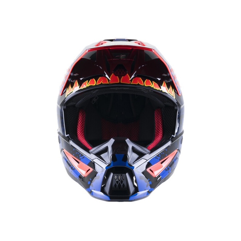 Alpinestars S-M5 Solar Flare Black-Blue-Fluo Red-Fluo Yellow motocrosshjelm udsalg