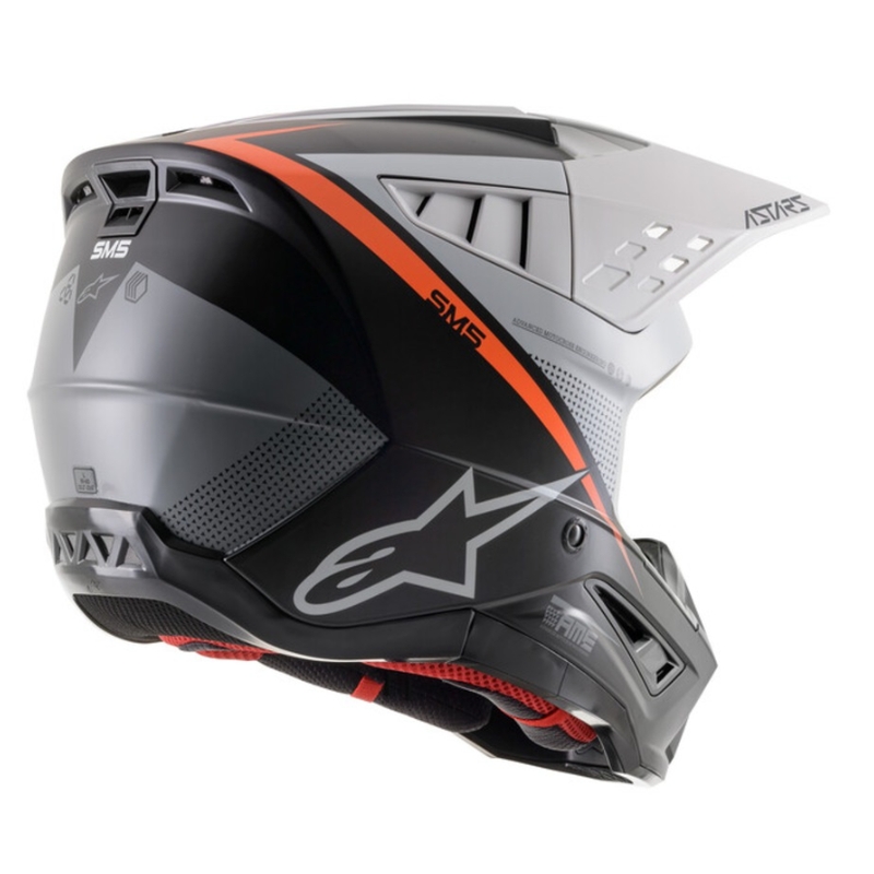 Motokrosová helma Alpinestars S-M5 Rayon černo-bílo-fluo oranžová matná