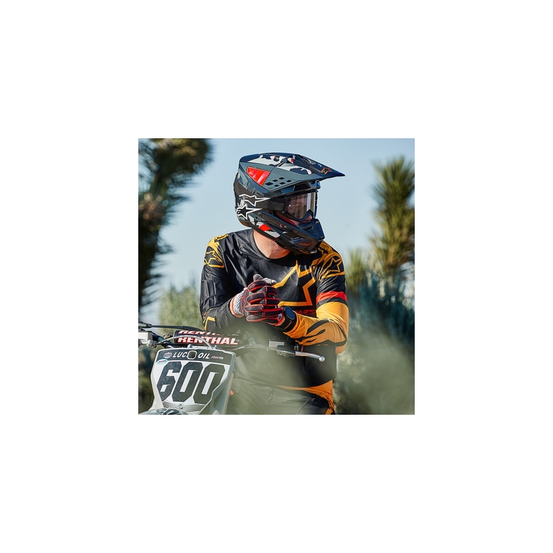 Motokrosová helma Alpinestars S-M5 Rover antracit-fluo červeno- maskáčová šedá