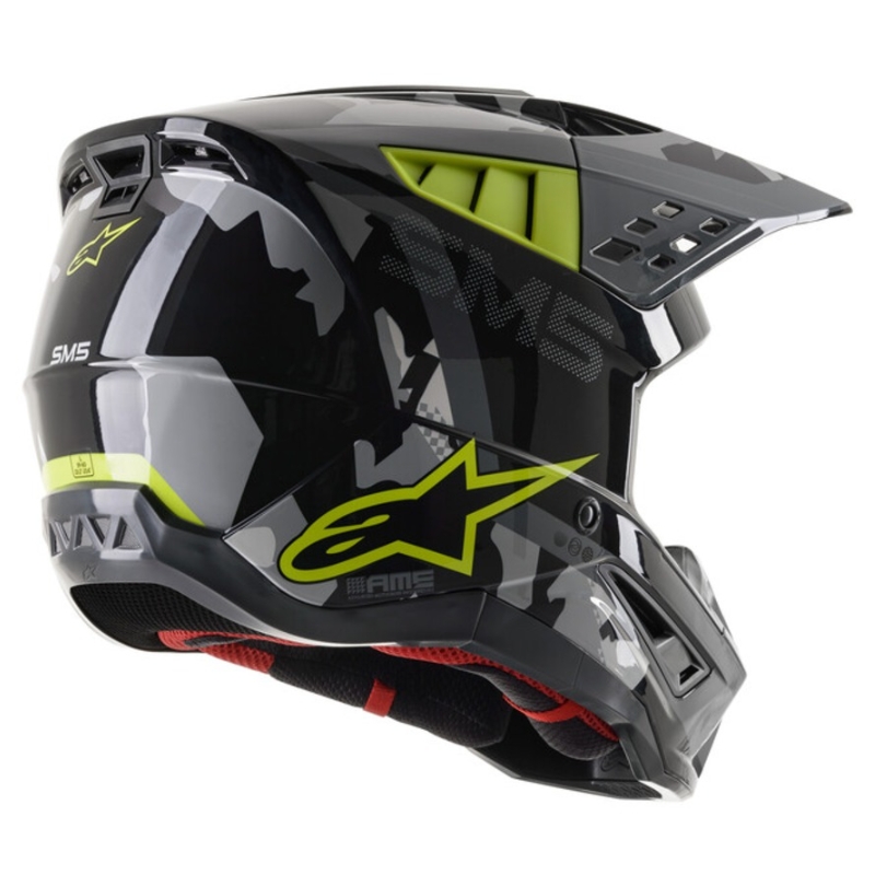 Alpinestars S-M5 Rover Motocross-hjelm antracit-fluogul-camouflagegrå