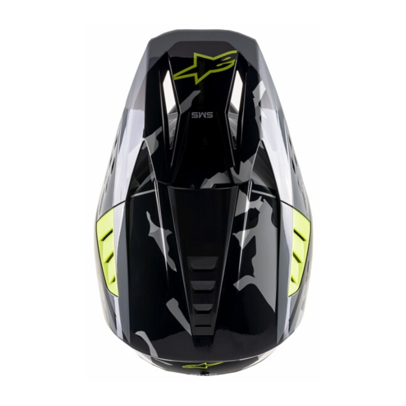 Alpinestars S-M5 Rover Motocross-hjelm antracit-fluogul-camouflagegrå
